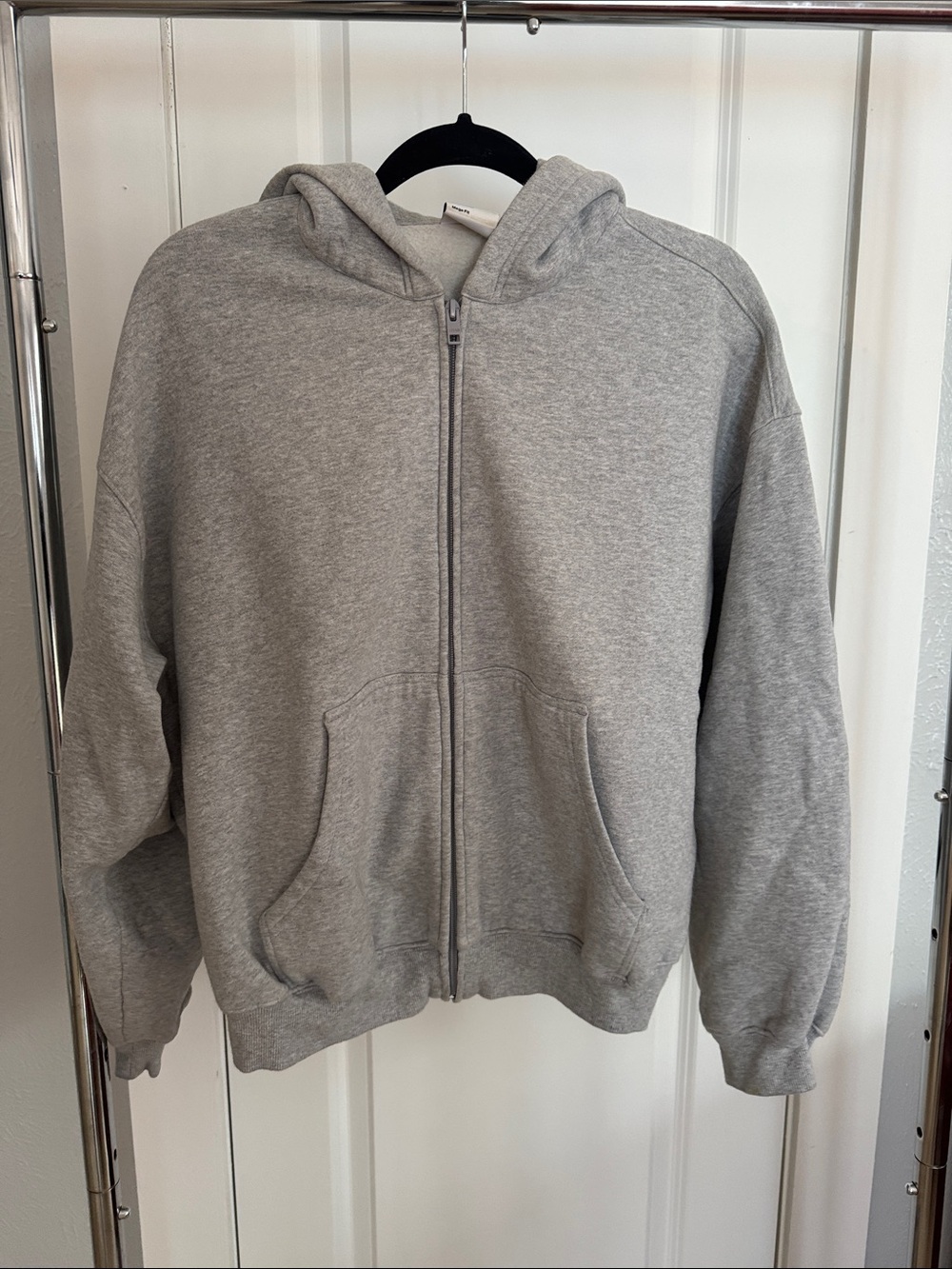TNA Light Gray Cozy Sweatfleece Full-Zip Hoodie
